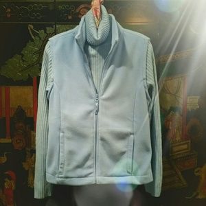 Fleece Vest/Turtleneck Set, Lt. Blue, Sz M